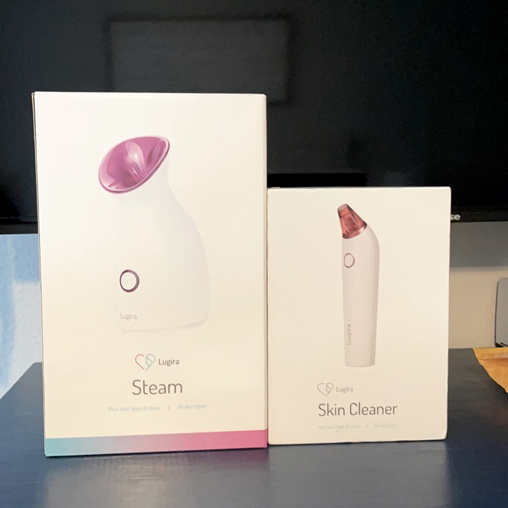 Lugira Facial Steamer and Skin Cleaner Duo, like new